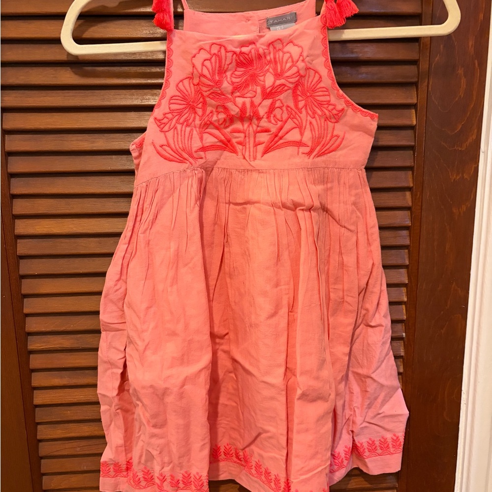Pink Embroidered Kids Dress NWT